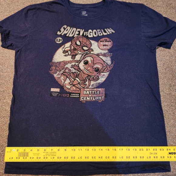 Funko Navy Blue Spidey Vs. Goblin T-shirt - Picture 4 of 7